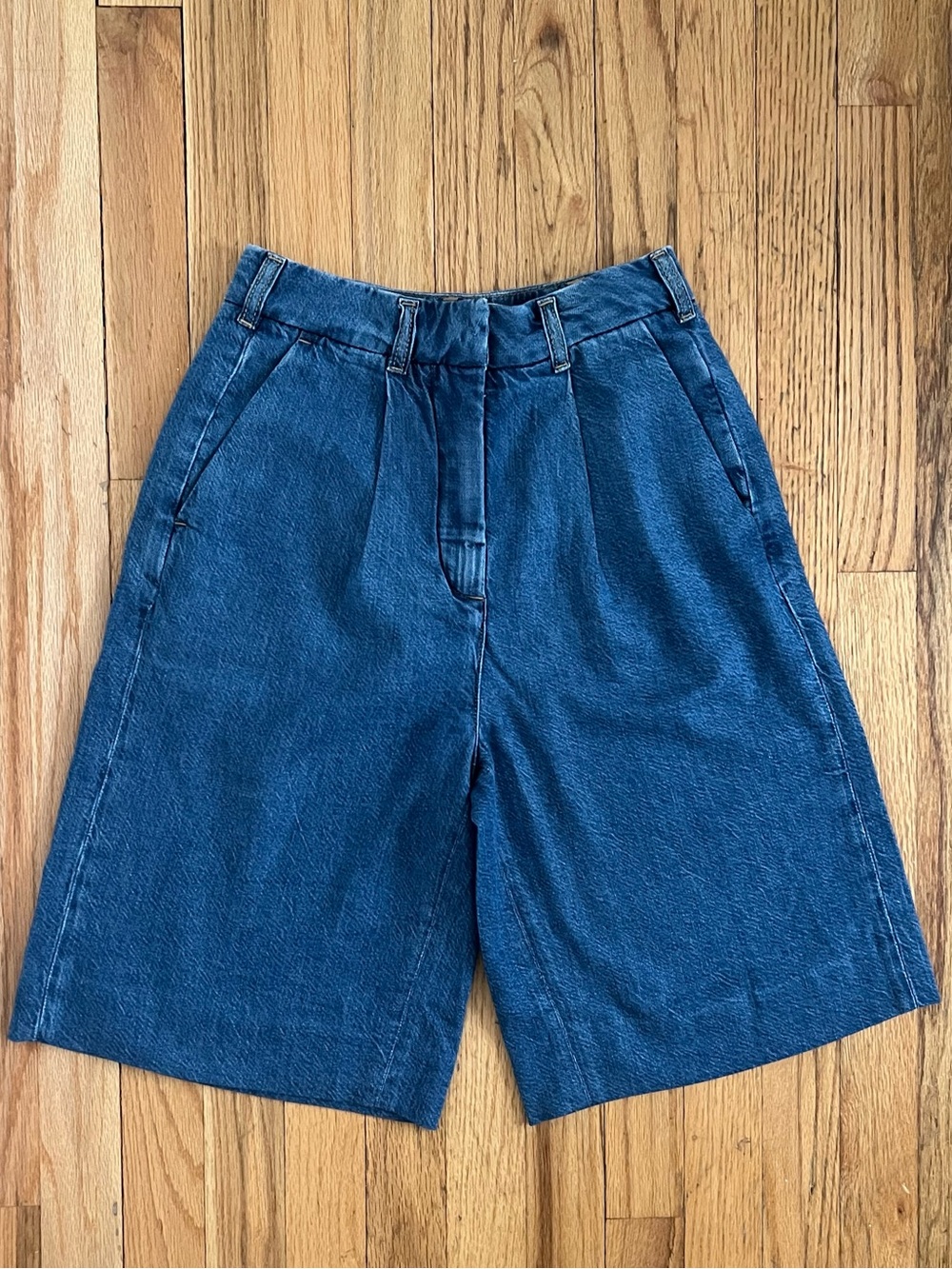 Anthropologie Pilcro Dark Blue Denim Culotte Jorts Shorts